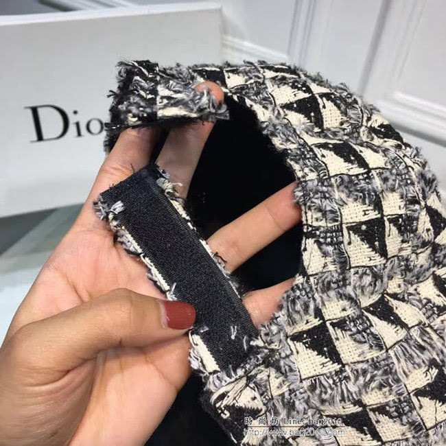 DIOR迪奧 2018秋季新款 休閒百搭羊絨貝蕾帽 LLWJ8052